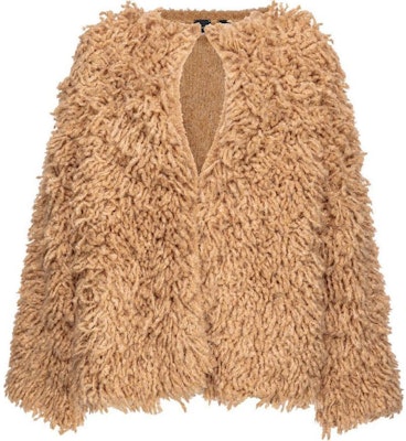 (W) PINKO SS24 女款米色長袖仿皮草上衣附挖空設計。 103928A22B Buy (W) PINKO SS24 女款米色長袖仿皮草上衣附挖空設計。 103928A22B