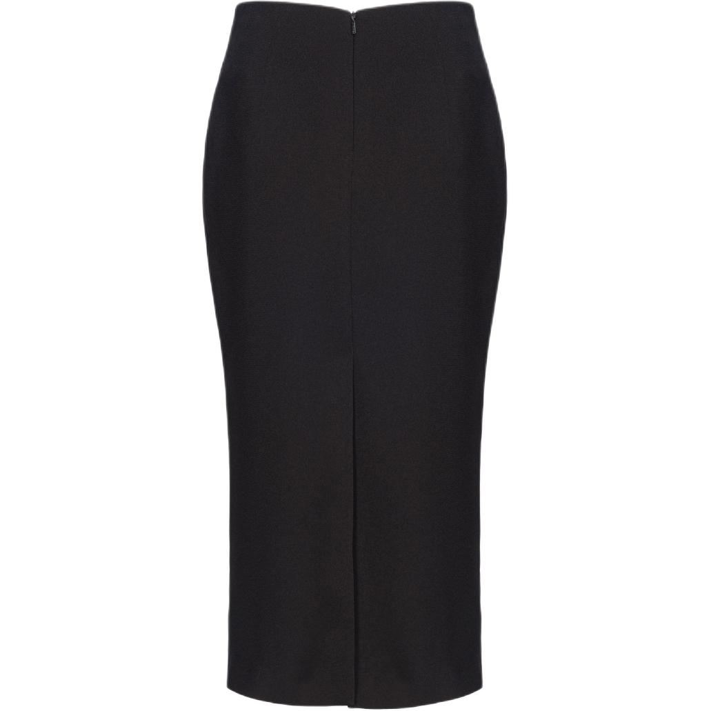 Lookbook (W) PINKO SS24 黑色玫瑰印花中長款休閒洋裝 女款 104273A265-ZPS