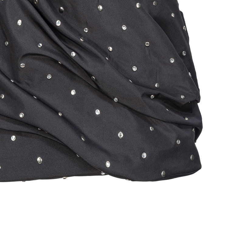 Purchase (W) PINKO SS24黑色铆钉褶皱拉链休闲裙女款 103811A1ZZ-Z99