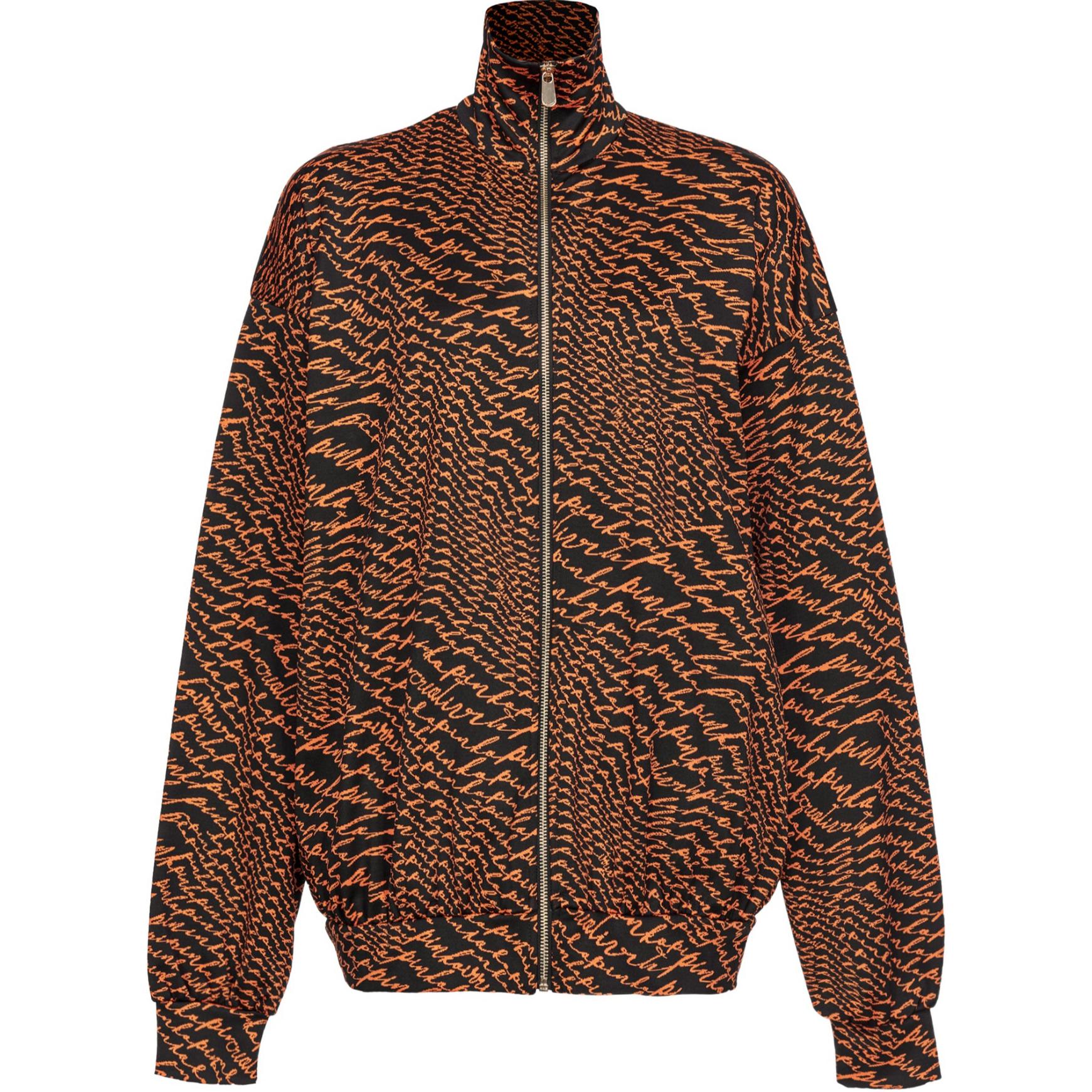 Order (W) Pinko SS24 棕色花卉高領拉鍊外套 102479A1LH-ZA1