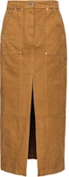 (Women) PINKO SS24 Brown Studded Split Hem Utility Casual Long Skirt for Women. 104005A242-L25 (Women) PINKO SS24 Brown Studded Split Hem Utility Casual Long Skirt for Women. 104005A242-L25