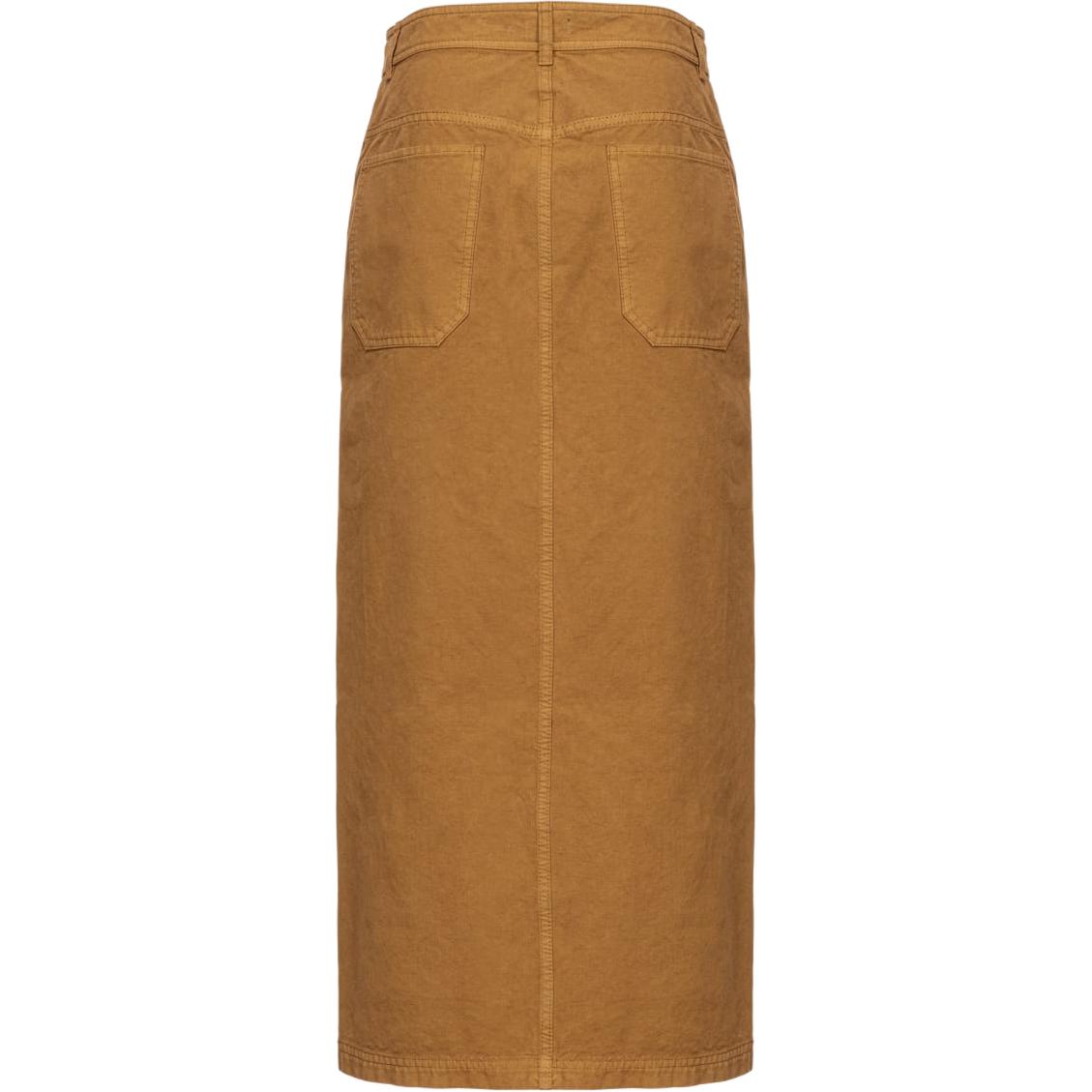 Lookbook (W) PINKO SS24 Skirt Brown Studded Utility Split Hem Kasual Wanita. 104005A242-L25