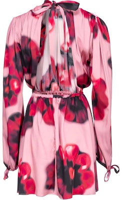 (W) PINKO SS24 花卉印花高領露背長袖連衣裙 女士 粉色 103958A23P Lookbook (W) PINKO SS24 花卉印花高領露背長袖連衣裙 女士 粉色 103958A23P