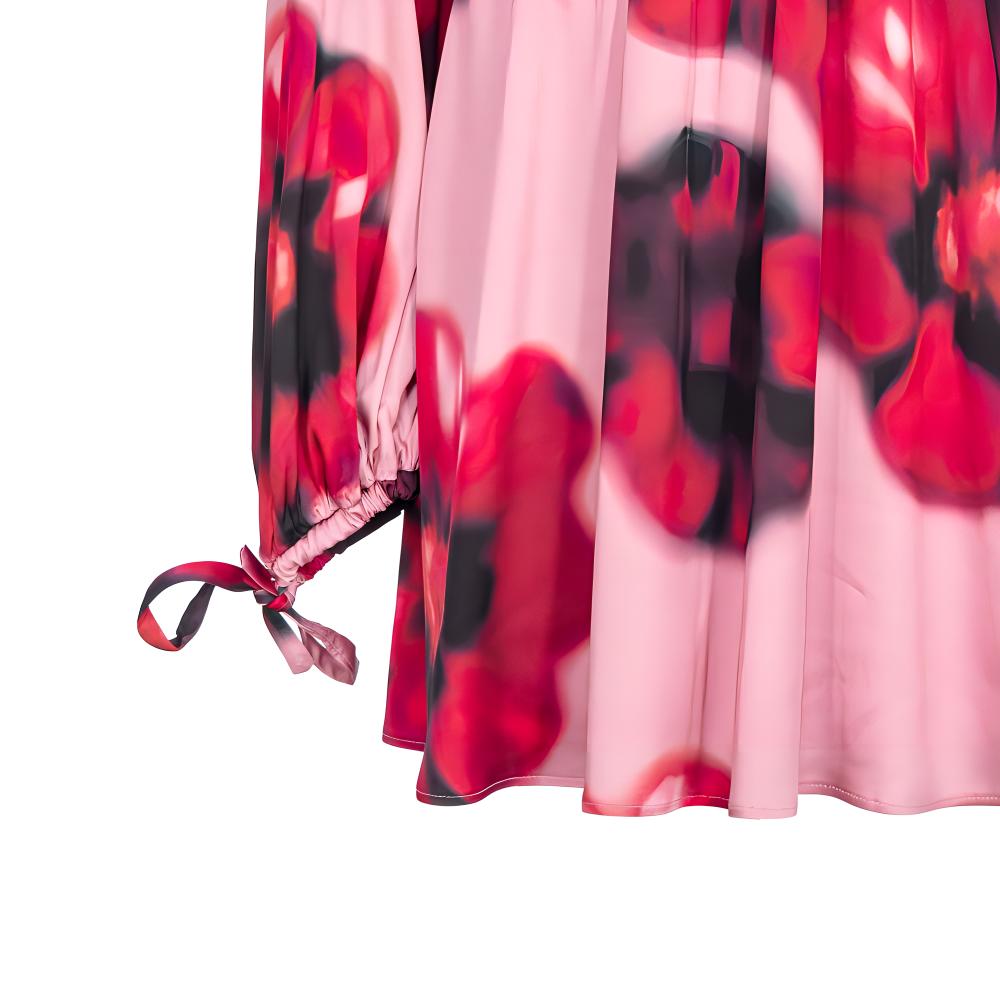 Purchase (W) PINKO SS24 花卉印花高領露背長袖連衣裙 女士 粉色 103958A23P