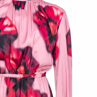 Details for (W) PINKO SS24 花卉印花高領露背長袖連衣裙 女士 粉色 103958A23P