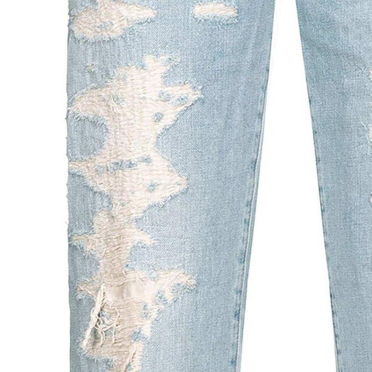 Details for (W) PINKO SS24 淺藍直筒牛仔褲搭配復古字母刺繡 102908A1JJ-PJP