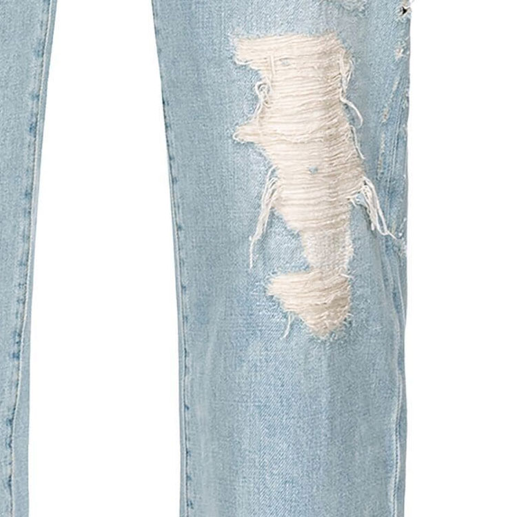 Sizing (W) PINKO SS24 淺藍直筒牛仔褲搭配復古字母刺繡 102908A1JJ-PJP