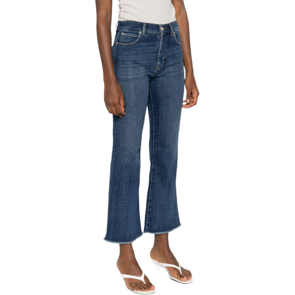 Purchase (W) PINKO SS24 中腰喇叭破洞毛邊牛仔褲 靛藍色 103860A20M-PJZ