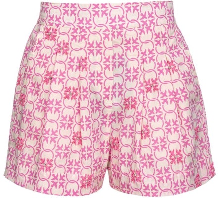 (W) PINKO SS24 粉色刺繡字母徽章棉紗休閒短褲. 103192A1Q1-DN3 Order (W) PINKO SS24 粉色刺繡字母徽章棉紗休閒短褲. 103192A1Q1-DN3