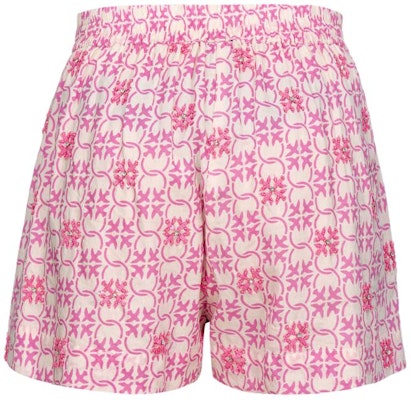 (W) PINKO SS24 粉色刺繡字母徽章棉紗休閒短褲. 103192A1Q1-DN3 Lookbook (W) PINKO SS24 粉色刺繡字母徽章棉紗休閒短褲. 103192A1Q1-DN3
