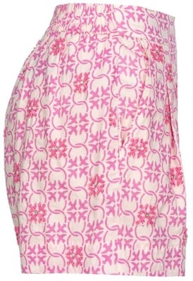 (W) PINKO SS24 粉色刺繡字母徽章棉紗休閒短褲. 103192A1Q1-DN3 Shop (W) PINKO SS24 粉色刺繡字母徽章棉紗休閒短褲. 103192A1Q1-DN3