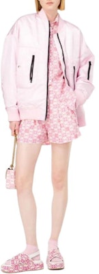 (W) PINKO SS24 粉色刺繡字母徽章棉紗休閒短褲. 103192A1Q1-DN3 Cheap (W) PINKO SS24 粉色刺繡字母徽章棉紗休閒短褲. 103192A1Q1-DN3