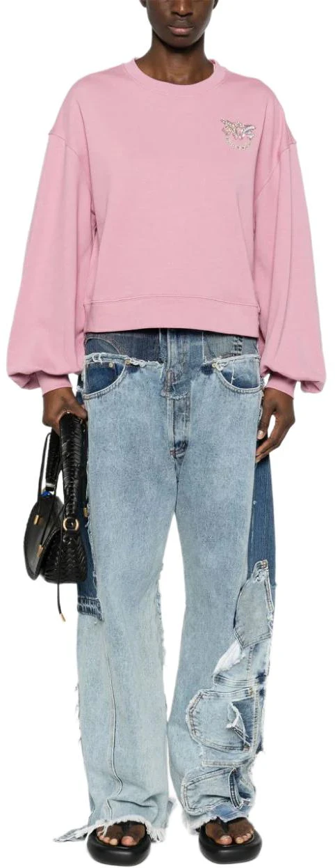 women-pinko-ss-24-pink-lantern-sleeve-sweatshirt-with-logo-embellishments-for-women-102827-a1-r8-n98