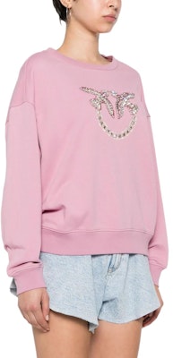 (W) PINKO SS24 女款粉色水鑽裝飾寬鬆長袖上衣 100534A1R8-N98 Purchase (W) PINKO SS24 女款粉色水鑽裝飾寬鬆長袖上衣 100534A1R8-N98
