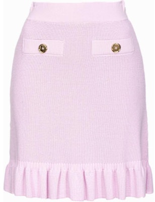 (W) PINKO SS24 荷叶边针织中腰休闲半身裙女款粉色 103163A1Q3-N78 Order (W) PINKO SS24 荷叶边针织中腰休闲半身裙女款粉色 103163A1Q3-N78