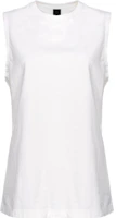 (Women) PINKO SS24 Sleeveless White Tank Top 103007A1NN-Z07 (Women) PINKO SS24 Sleeveless White Tank Top 103007A1NN-Z07