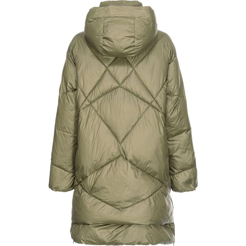 Lookbook (W) PINKO SS24 女款輕綠色純棉連帽菱格外套 103823A1ZS