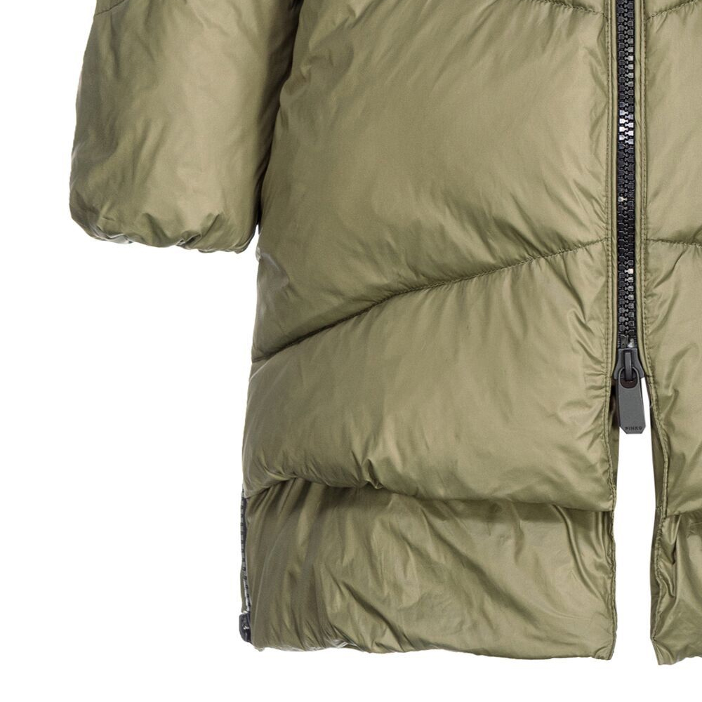 Details for (W) PINKO SS24 女款輕綠色純棉連帽菱格外套 103823A1ZS