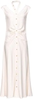 (Women) PINKO SS24 White Sleeveless Midi Dress with Cutout Detail for Women. 103262A1NO-N96 (Women) PINKO SS24 White Sleeveless Midi Dress with Cutout Detail for Women. 103262A1NO-N96
