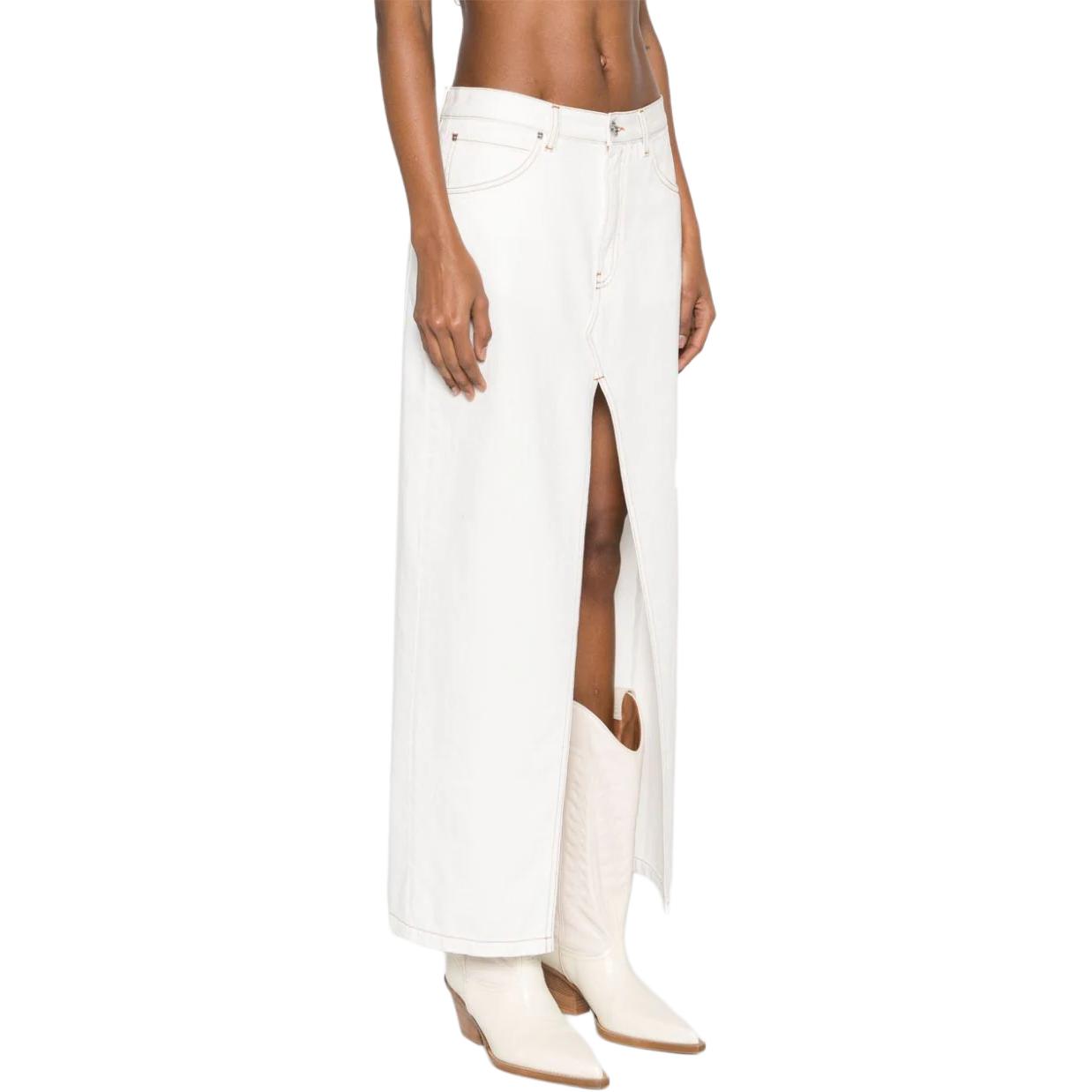 Purchase (W) PINKO 女士白色修身中腰休闲长裙。 103628A1VD-Z05