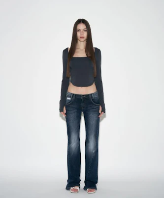 (W) Sila Jangan Ikut 25 Vintage Washed Boot-Cut Jeans Denim (Biru) PNBEPT004BL Buy (W) Sila Jangan Ikut 25 Vintage Washed Boot-Cut Jeans Denim (Biru) PNBEPT004BL