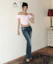 Lookbook (W) Sila Jangan Ikut 25 Vintage Washed Boot-Cut Jeans Denim (Biru) PNBEPT004BL