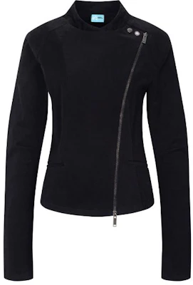 (Women) Please No Follow Asym Cotton Washed Black Jacket PNBFJA004BK Order (Women) Please No Follow Asym Cotton Washed Black Jacket PNBFJA004BK