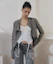 Buy (Women) Please No Follow Asym Cotton Washed Jacket - Washed Khaki Grey PNBFJA004KK