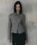 Order (Women) Please No Follow Asym Cotton Washed Jacket - Washed Khaki Grey PNBFJA004KK