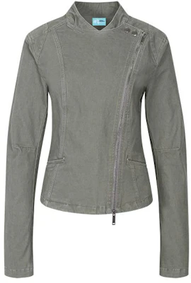(Women) Please No Follow Asym Cotton Washed Jacket - Washed Khaki Grey PNBFJA004KK Lookbook (Women) Please No Follow Asym Cotton Washed Jacket - Washed Khaki Grey PNBFJA004KK