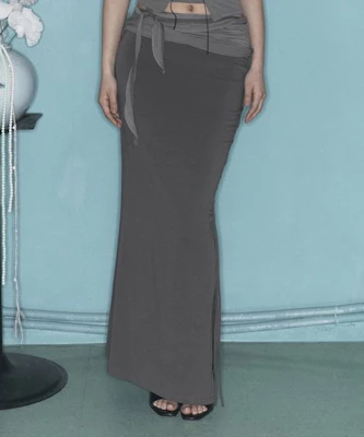 (Women) Please No Follow Ina Shirring Long Skirt - Khaki Maxi Skirt PNBFSK005KK Order (Women) Please No Follow Ina Shirring Long Skirt - Khaki Maxi Skirt PNBFSK005KK