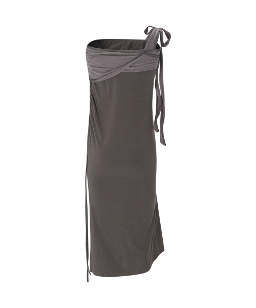 Shop (Women) Please No Follow Ina Shirring Long Skirt - Khaki  Maxi Skirt PNBFSK005KK