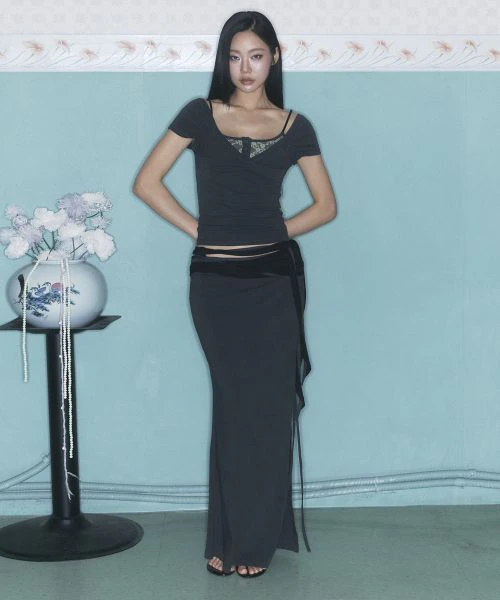 women-please-no-follow-ina-shirring-maxi-skirt-charcoal-pnbfsk-005-ch