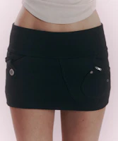 (Women) Please No Follow Karena Black Side Pocket Mini Skirt PNBFSK001BK (Women) Please No Follow Karena Black Side Pocket Mini Skirt PNBFSK001BK