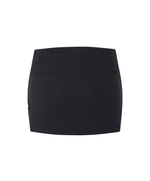 Shop (Women) Please No Follow Karena Black Side Pocket Mini Skirt PNBFSK001BK