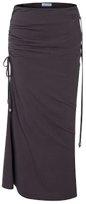 (Women) PLEASE NO FOLLOW Moss Eyelet Shirring Long Skirt - Ash Charcoal PNBESK008CH Order (Women) PLEASE NO FOLLOW Moss Eyelet Shirring Long Skirt - Ash Charcoal PNBESK008CH
