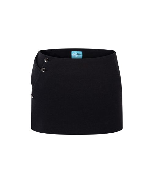 Order (Women) Please No Follow Neva Button Black Mini Skirt PNBFSK007BK