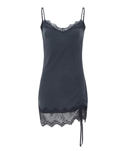 Order (Women) PLEASE NO FOLLOW Pia Lace Slip Mini Dress - Deep Charcoal PNBFOP002DCH