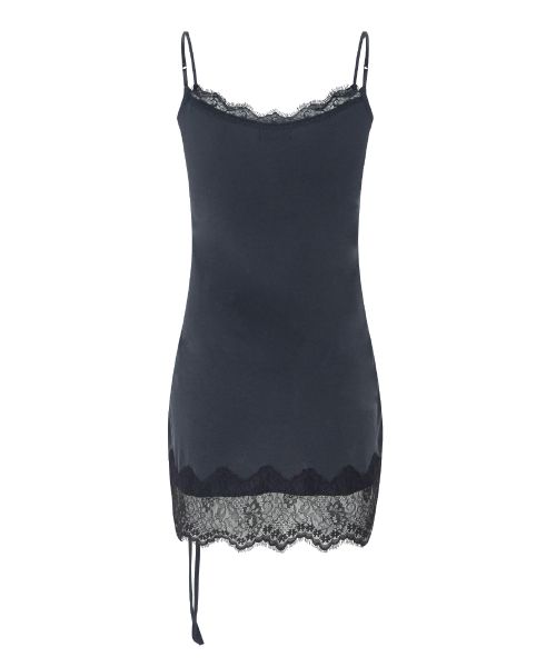 Lookbook (Women) PLEASE NO FOLLOW Pia Lace Slip Mini Dress - Deep Charcoal PNBFOP002DCH