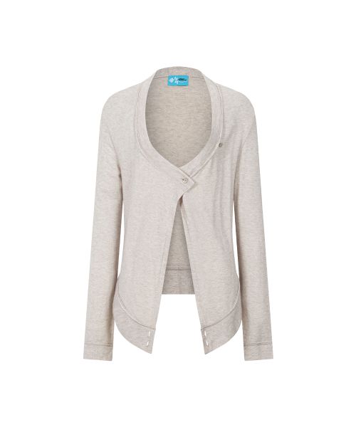 Order (Women) Please No Follow Raya Drape Button Cardigan - Oatmeal PNBFCD003OT