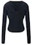 Lookbook (Women) Please No Follow Rhea Drape Long Sleeve Hoodie - Cool Charcoal PNBFHD009CH