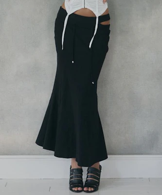 (Women) Please No Follow Voline Black Mermaid Long Skirt PNBFSK008BK Buy (Women) Please No Follow Voline Black Mermaid Long Skirt PNBFSK008BK