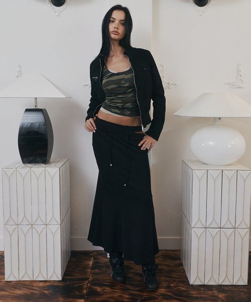 Order (Women) Please No Follow Voline Black Mermaid Long Skirt PNBFSK008BK