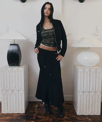 (Women) Please No Follow Voline Black Mermaid Long Skirt PNBFSK008BK Order (Women) Please No Follow Voline Black Mermaid Long Skirt PNBFSK008BK