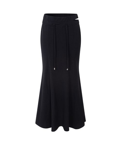 Lookbook (Women) Please No Follow Voline Black Mermaid Long Skirt PNBFSK008BK