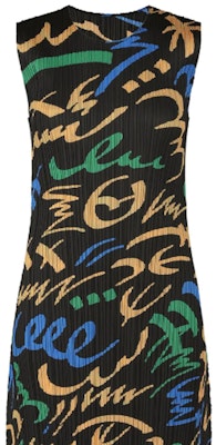 (W) PLEATS PLEASE ISSEY MIYAKE 黑色字母印花無袖中長洋裝 PP46JH715-15 Lookbook (W) PLEATS PLEASE ISSEY MIYAKE 黑色字母印花無袖中長洋裝 PP46JH715-15