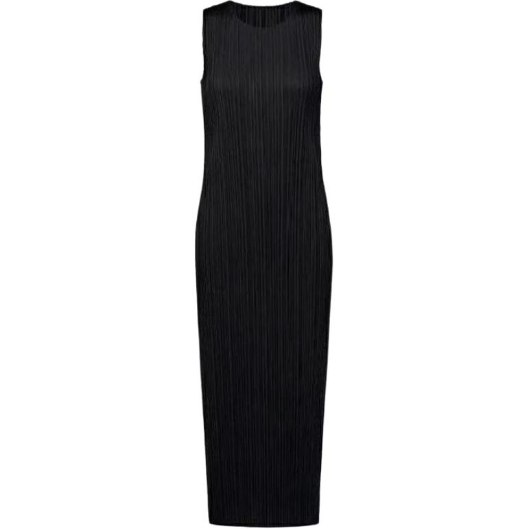 (Women) PLEATS PLEASE Issey Miyake  Black Sleeveless Long Pleated Dress PP05JH114-15