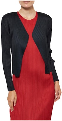 (W) PLEATS PLEASE ISSEY MIYAKE Cárdigan Negro Corto de Punto para Mujer PP36JO106-15 Buy (W) PLEATS PLEASE ISSEY MIYAKE Cárdigan Negro Corto de Punto para Mujer PP36JO106-15