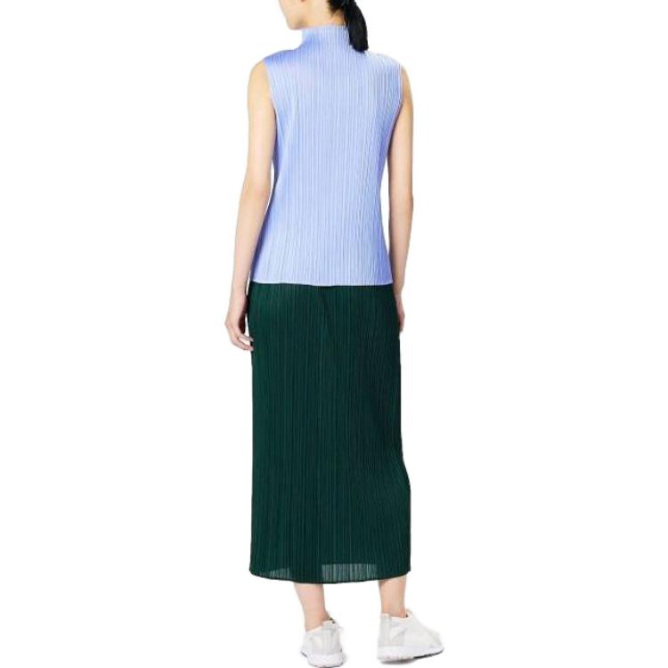 Purchase (W) PLEATS PLEASE ISSEY MIYAKE 淺藍色無袖高領上衣 PP38JK802-70