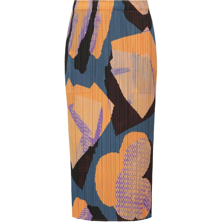 Order (W) PLEATS PLEASE ISSEY MIYAKE 隕石圖案灰藍中長裙. PP43JG685-78